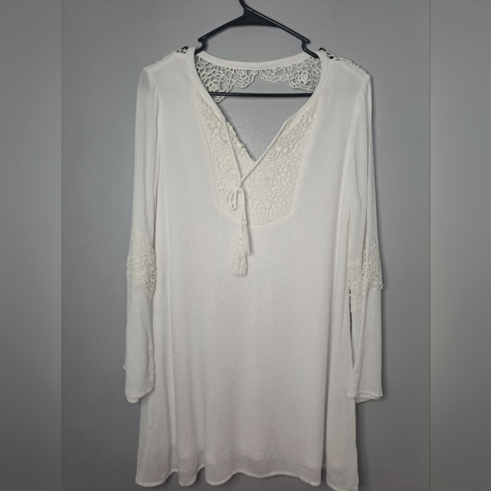 Andre'e Crochet Boho Dress Sz Small